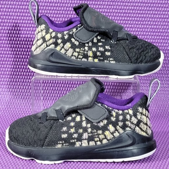 Nike Lebron XVIII TD 'Lakers' Athletic Shoes - Toddler 7C - Picture 2 of 6